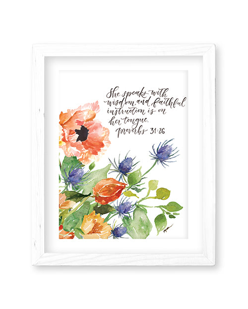 She Speaks With Wisdom Print Discount