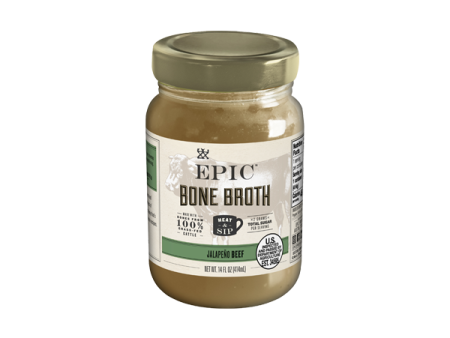 Beef Jalapeño Sea Salt Bone Broth (1) 14OZ Jar Online Hot Sale