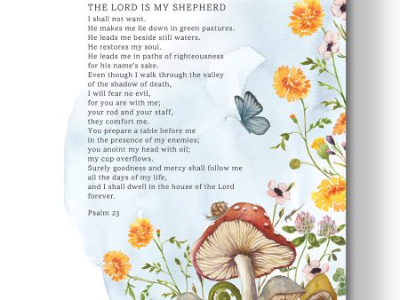 Psalm 23 | The Lord Is My Shepherd Canvas (Whimsical) Sale