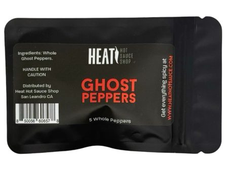 Whole Ghost Pepper Pods (5) For Sale