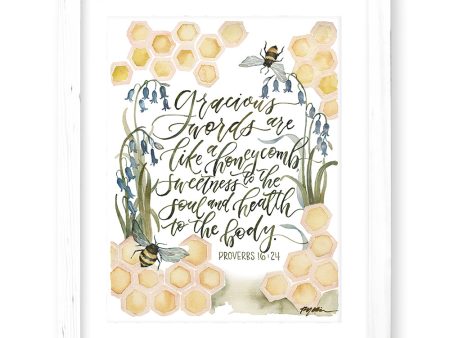 Proverbs 16:24 | Gracious Words Print For Cheap