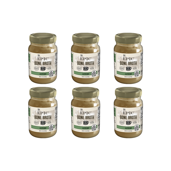 Beef Jalapeño Sea Salt Bone Broth (6) 14OZ Jars on Sale