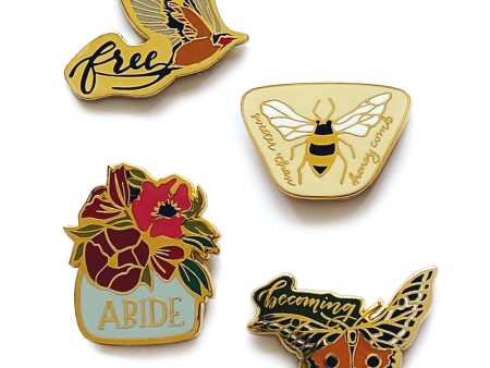 Beholding & Becoming 4pc Enamel Pin Set Online Sale