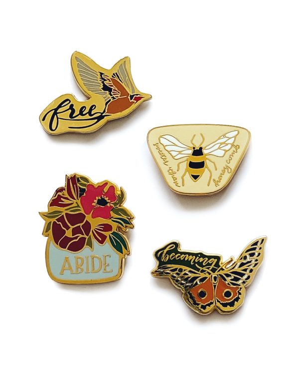 Beholding & Becoming 4pc Enamel Pin Set Online Sale