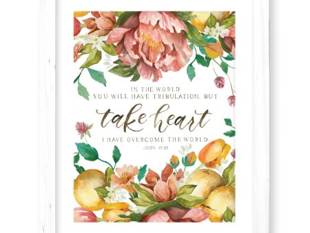 John 16:33 | Take Heart Print Cheap