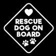 Window Decal - Rescue Dog on Board Online Sale