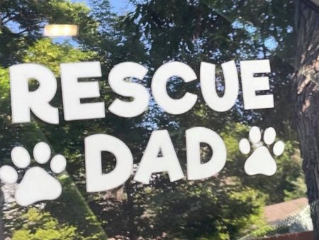 Window Decal - Rescue Dad Paw Prints on Sale