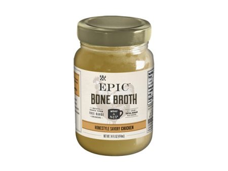 Homestyle Savory Chicken Bone Broth (1) 14OZ Jar Online Hot Sale