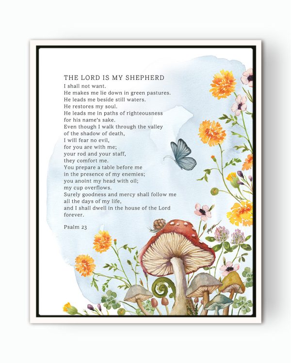 Psalm 23 | The Lord Is My Shepherd Canvas (Whimsical) Sale