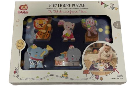 Wooden Play Figure Puzzle, Bababoo and Friends Band, White Case of 4 Online Hot Sale