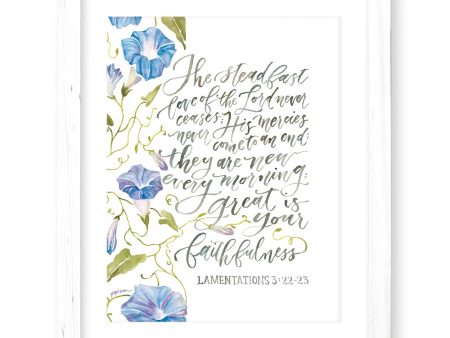 Lamentations 3:22-23 | Great Is Your Faithfulness Print on Sale