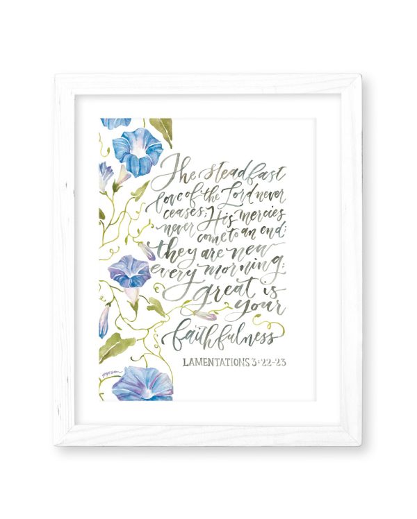 Lamentations 3:22-23 | Great Is Your Faithfulness Print on Sale