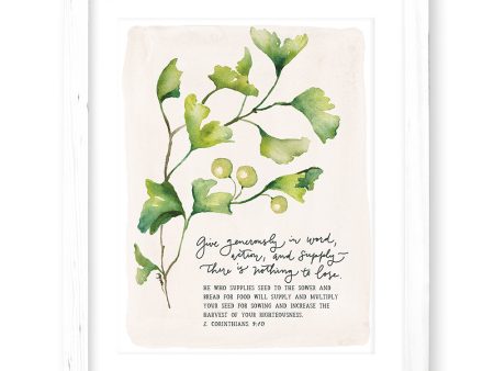 2 Corinthians 9:10 | Give Generously Print (Foundation 6) Discount