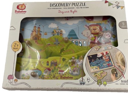 Wooden Puzzle, Bababoo and Friends Discovery Puzzle- Day and Night- Case of 4 puzzles Discount